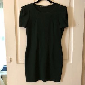 Dark green Zara mini-dress